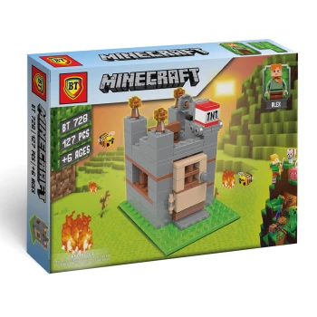 لگو ماینکرافت سری متوسط طرح 4 بی تی به همراه فیگور ماینکرافت کد BT 728 | نولاین