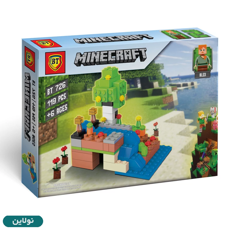 قیمت و خرید لگو ماینکرافت سری متوسط طرح 2 بی تی به همراه فیگور ماینکرافت کد BT 726 | نولاین