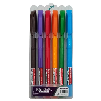 خودکار کیان رنگی بسته 6 عددی ضخامت 1 میلی متری | نولاین