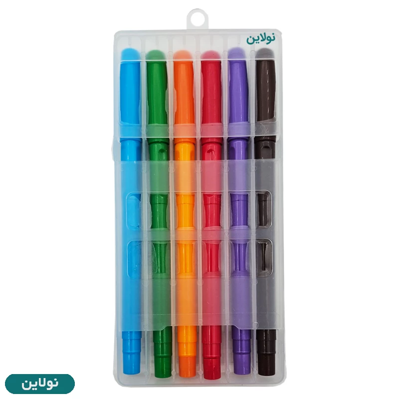 قیمت و خرید خودکار کیان رنگی بسته 6 عددی ضخامت 1 میلی متری | نولاین