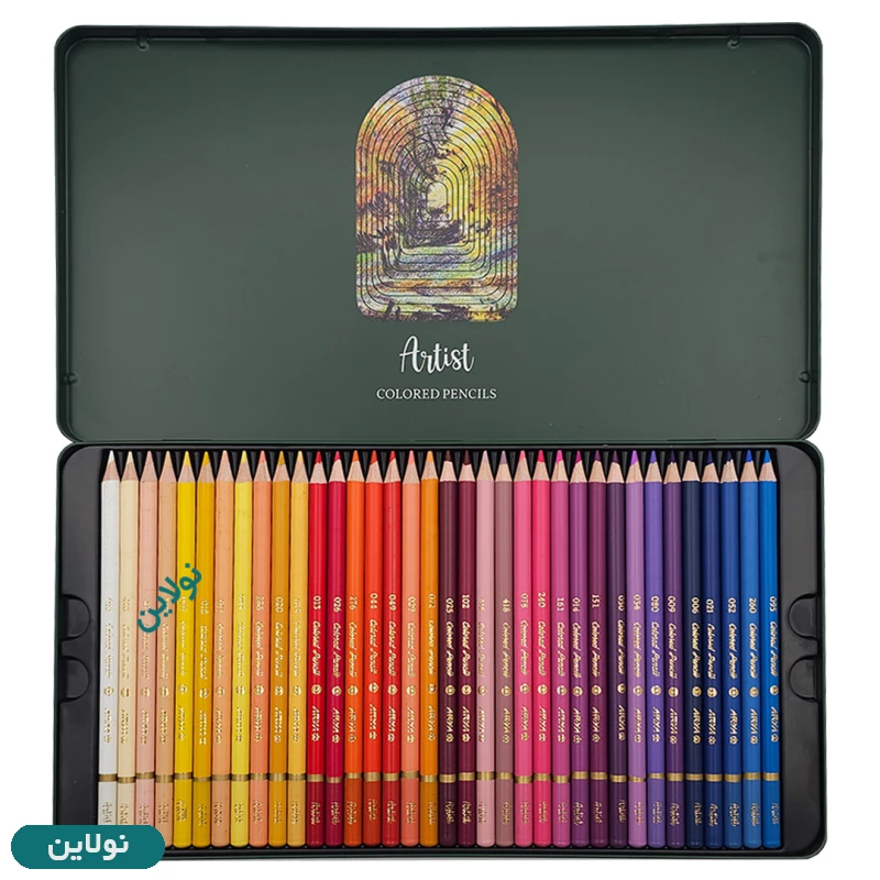 قیمت و خرید مداد رنگی ۷۲ رنگ جعبه فلزی آرتیست آریا arya artist کد ۳۹۰۵ | نولاین