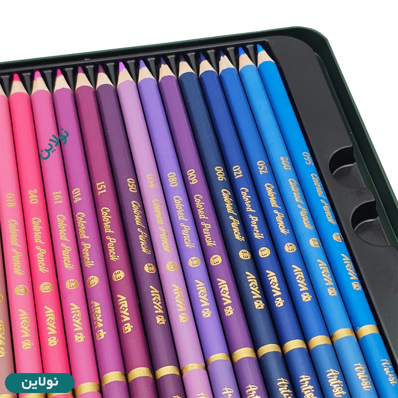 قیمت و خرید مداد رنگی ۷۲ رنگ جعبه فلزی آرتیست آریا arya artist کد ۳۹۰۵ | نولاین