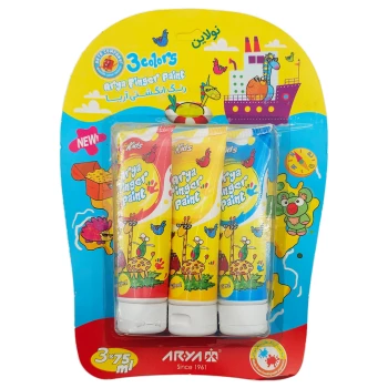 رنگ انگشتی تیوپی 3 رنگ آریا حجم 75 میلی لیتری کد 7016 | نولاین