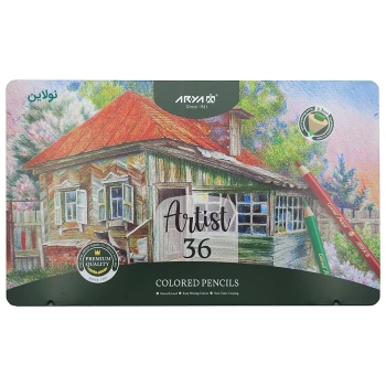 مداد رنگی 36 رنگ جعبه فلزی آرتیست آریا arya artist کد 3903 | نولاین