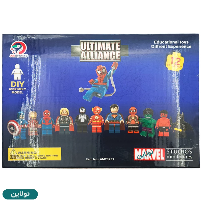 قیمت و خرید ست کاکلکشن لگو آدمک 12 تایی مارول به همراه سلاح آوا AMT 3237 | نولاین