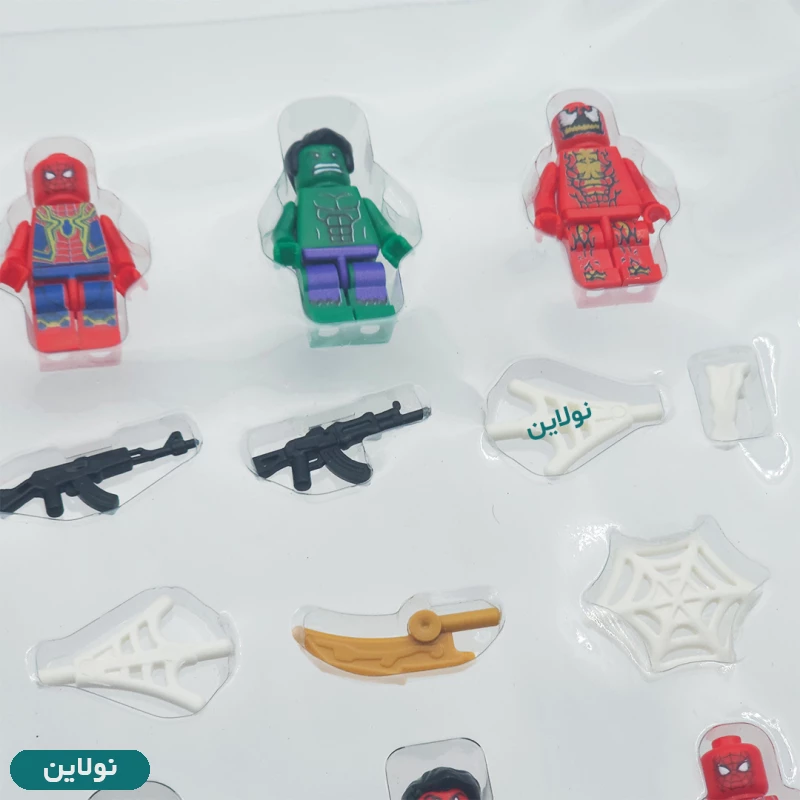 قیمت و خرید ست کاکلکشن لگو آدمک 12 تایی مارول به همراه سلاح آوا AMT 3237 | نولاین