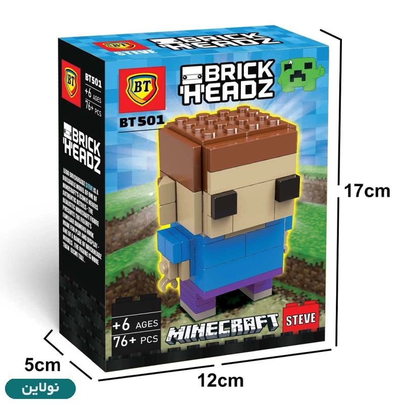 قیمت و خرید لگو بریک هدز ماینکرافت طرح استیو بی تی کد BT501 | نولاین قیمت و خرید لگو بریک هدز ماینکرافت طرح استیو بی تی کد BT501 | نولاین