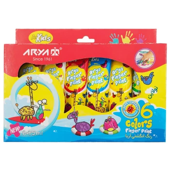 رنگ انگشتی 6 رنگ تیوپی آریا حجم 75 میلی لیتری کد 7015 | نولاین