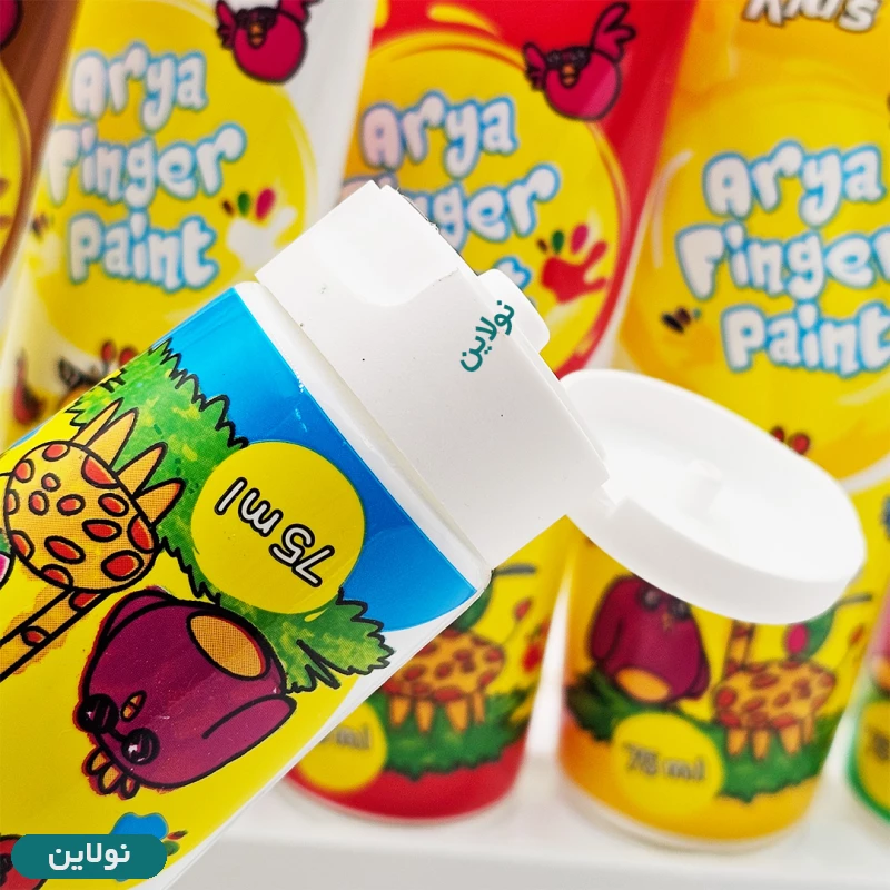 قیمت و خرید رنگ انگشتی 6 رنگ تیوپی آریا حجم 75 میلی لیتری کد 7015 | نولاین