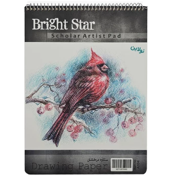 دفتر طراحی A4 ستاره درخشان bright star طرح پرتره کاردینال کد A104 | نولاین