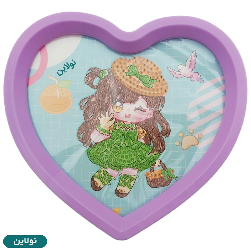 قیمت و خرید نقاشی الماسی قلبی سری پرنسس طرح 3 کد XX24X | نولاین