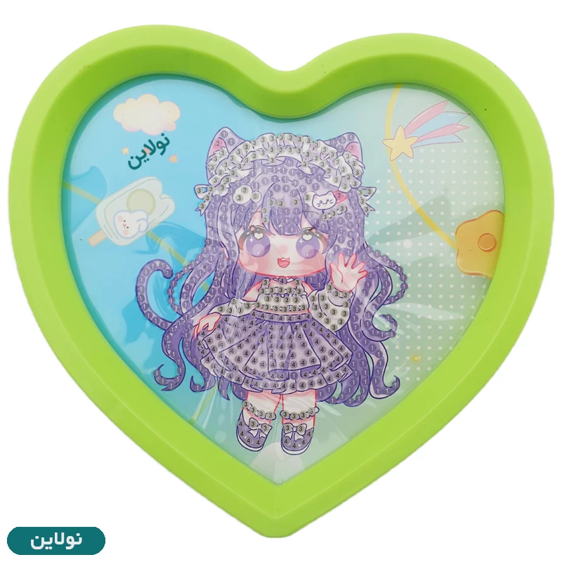 قیمت و خرید نقاشی الماسی قلبی سری پرنسس طرح 2 کد XX24X | نولاین