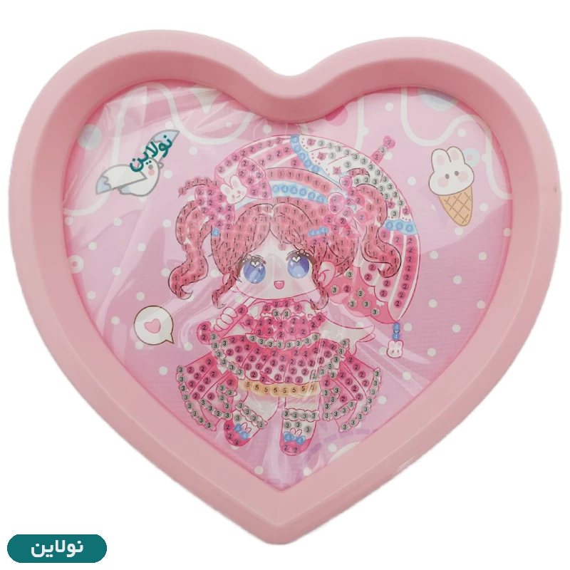 قیمت و خرید نقاشی الماسی قلبی سری پرنسس طرح 1 کد XX24X | نولاین