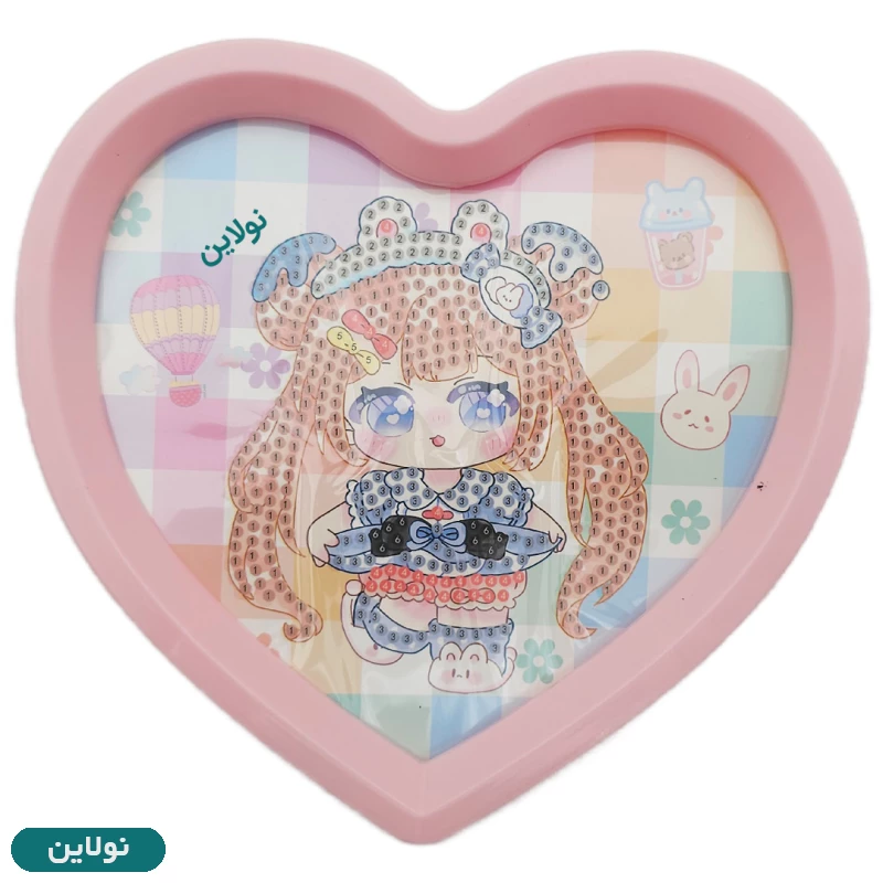 قیمت و خرید نقاشی الماسی قلبی سری پرنسس طرح 4 کد XX24X | نولاین