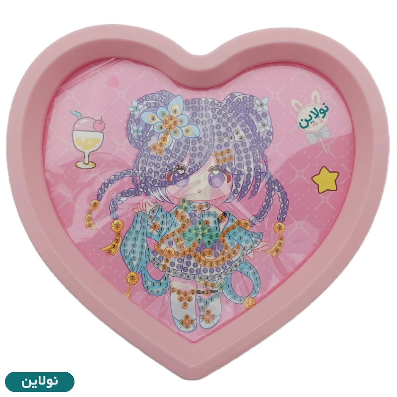 قیمت و خرید نقاشی الماسی قلبی سری پرنسس طرح 7 کد XX24X | نولاین