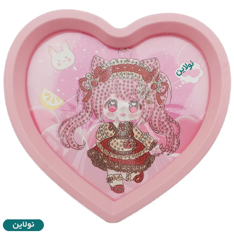 قیمت و خرید نقاشی الماسی قلبی سری پرنسس طرح 6 کد XX24X | نولاین