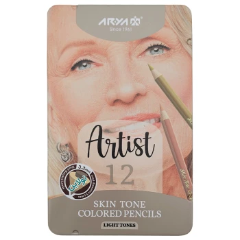 مداد رنگی 12 رنگ طیف پوست روشن آرتیست آریا arya artist کد 3906 | نولاین