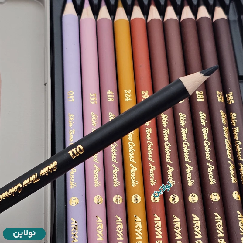 قیمت و خرید مداد رنگی 12 رنگ طیف پوست تیره آرتیست آریا arya artist کد 3907 | نولاین