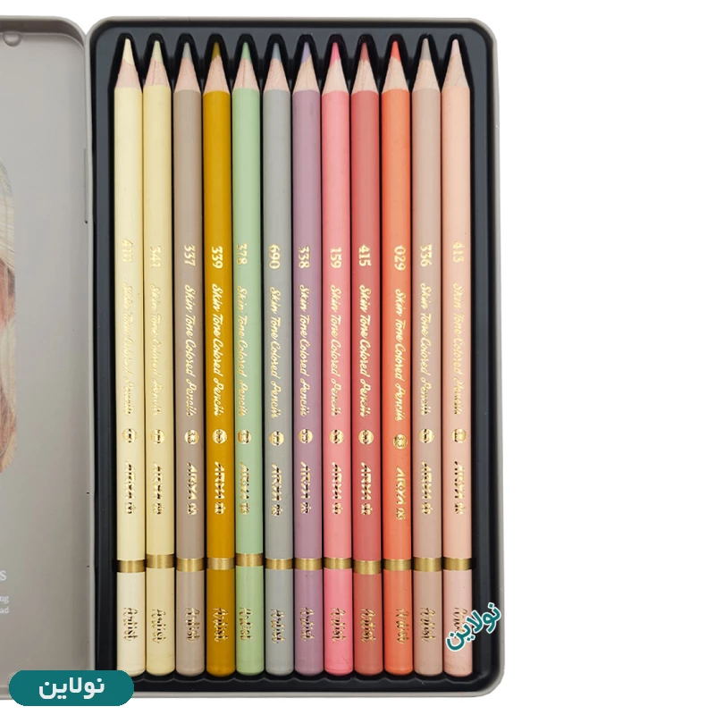 قیمت و خرید مداد رنگی 12 رنگ طیف پوست روشن آرتیست آریا arya artist کد 3906 | نولاین