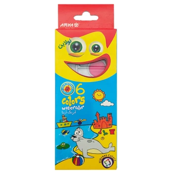آبرنگ 6 رنگ آریا به همراه قلمو کد 5001 | نولاین