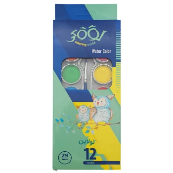 آبرنگ 12 رنگ لوکی به همراه قلمو کد 8412 | نولاین