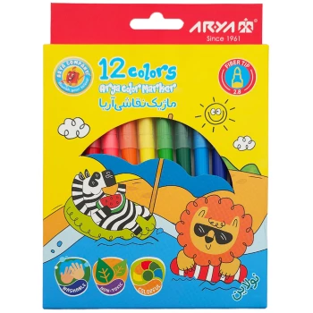 ماژیک نقاشی 12 رنگ آریا کد 9084 | نولاین