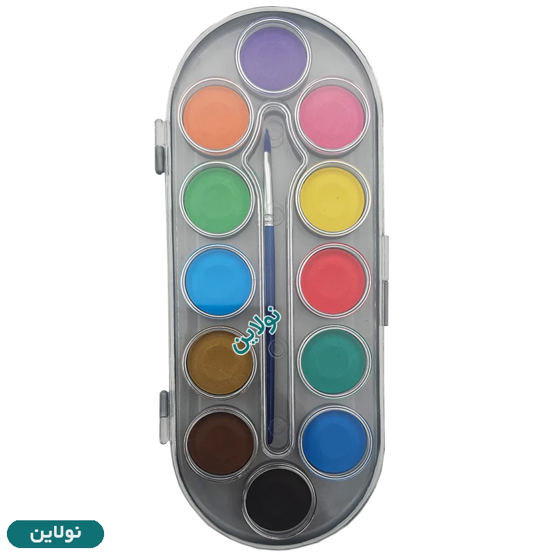 قیمت و خرید آبرنگ 12 رنگ لوکی به همراه قلمو کد 8412 | نولاین