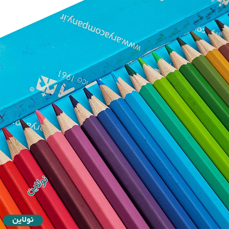 قیمت و خرید مداد رنگی 2 + 24 رنگ آریا جعبه مقوایی کد 3017 | نولاین
