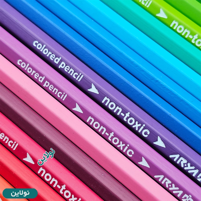 قیمت و خرید مداد رنگی 2 + 24 رنگ آریا جعبه مقوایی کد 3017 | نولاین