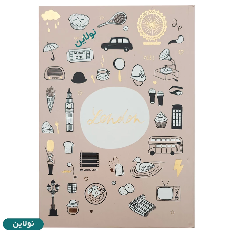 قیمت و خرید دفتر تک خط 100 برگ جلد سخت پودل Poodle سری شهر ها | نولاین