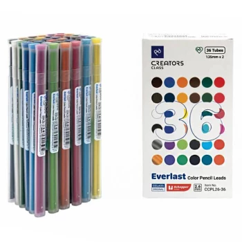 نوک مداد رنگی اتودی 36 رنگ سی کلاس مجموعه 72 عددی ضخامت 2.6 میلی متری کد CCPL26-36 | نولاین