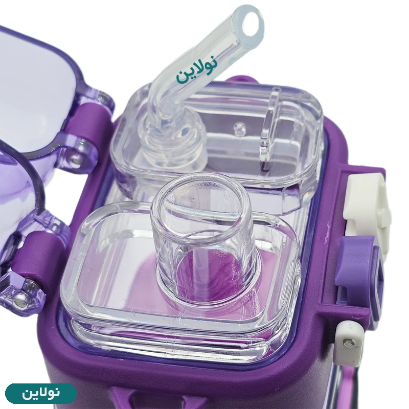 قیمت و خرید قمقمه کرومی کتابی دور سیلیکونی مدل دومنظوره کد 006 | نولاین