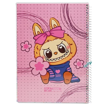 دفتر مشق تک خط 50 برگ مجلد دایان سری لابوبو Labubu طرح 5 کد 669 | نولاین