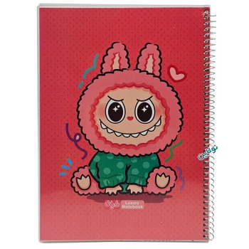 دفتر مشق تک خط 50 برگ مجلد دایان سری لابوبو Labubu طرح 8 کد 669 | نولاین