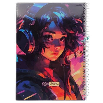 دفتر مشق تک خط 50 برگ مجلد دایان سری انیمه Anime طرح 2 کد 595 | نولاین