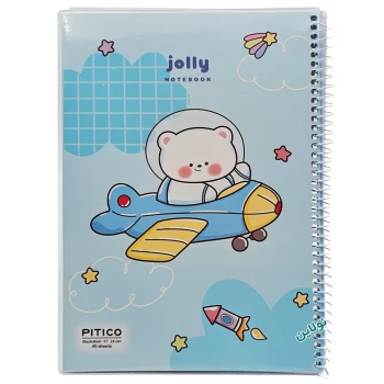 دفتر مشق حاشیه دار 40 برگ مجلد پیتیکو سری جولی Jolly طرح 1 کد 378 | نولاین