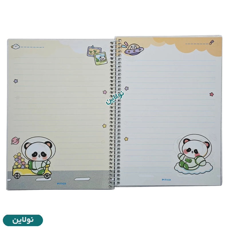 قیمت و خرید دفتر مشق حاشیه دار 40 برگ مجلد پیتیکو سری جولی Jolly طرح 4 کد 378 | نولاین