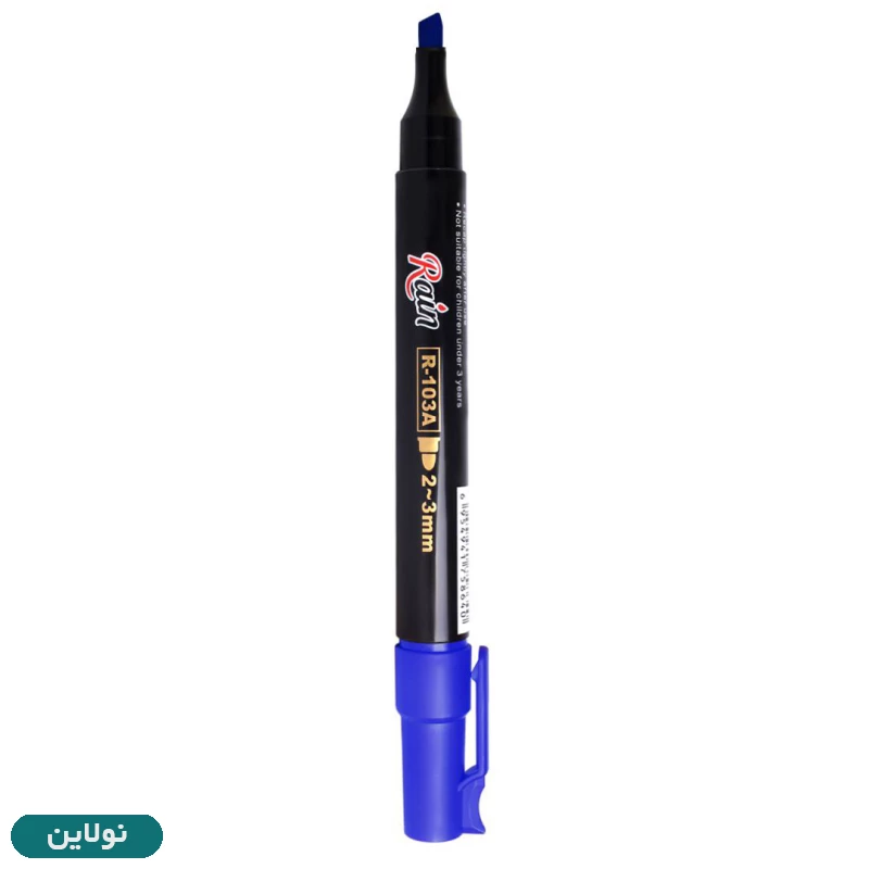 قیمت و خرید ماژیک پرمننت (غیر وایت برد) رین مدل نوک تخت درب کاتری کد R103-B | نولاین