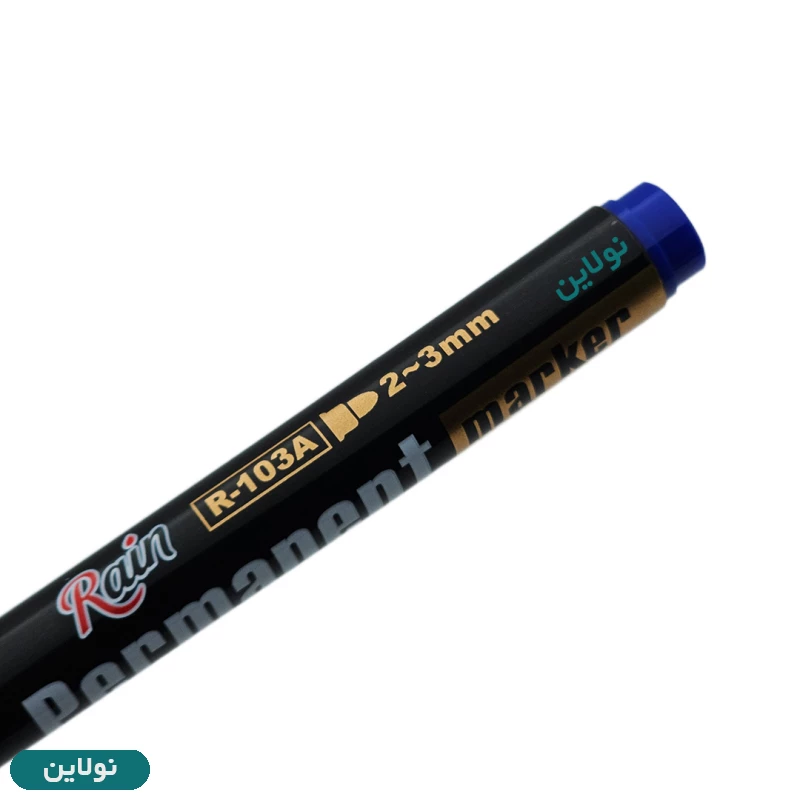 قیمت و خرید ماژیک پرمننت (غیر وایت برد) رین مدل نوک گرد درب کاتری کد R103-A | نولاین