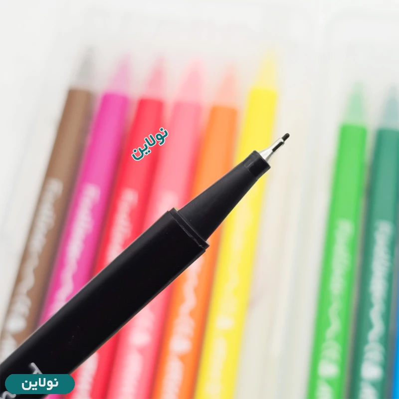 قیمت و خرید روان نویس نوک نمدی 12 رنگ آریا ضخامت 0.7 میلی متری کد 9082 | نولاین