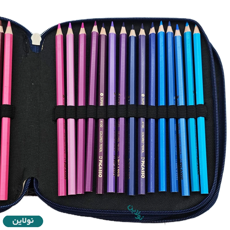 قیمت و خرید کیف مداد رنگی 120 رنگ چهار زیپ لت loto طرح مخملی کد KPB120 | نولاین