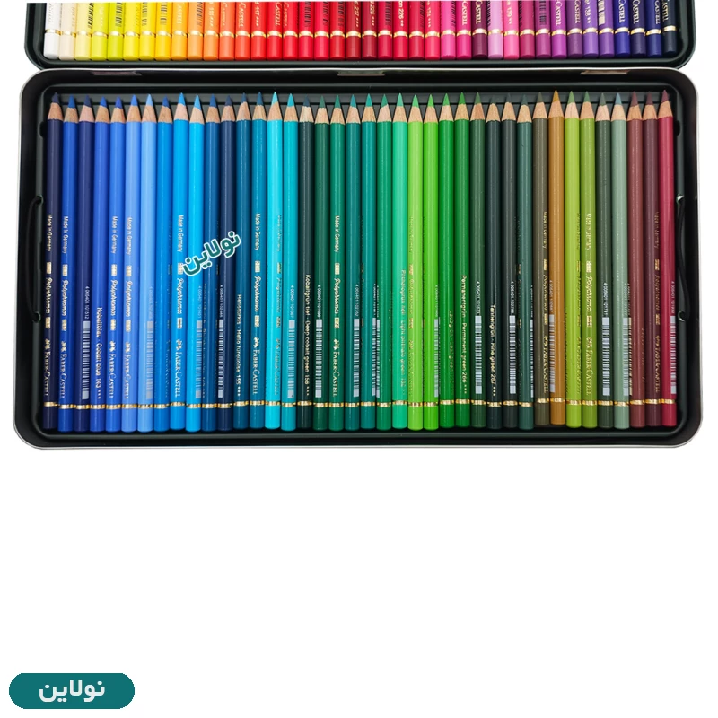 قیمت و خرید مداد رنگی 120 رنگ پلی کروم جعبه فلزی فابر کاستل Polychromos کد 110011 | نولاین