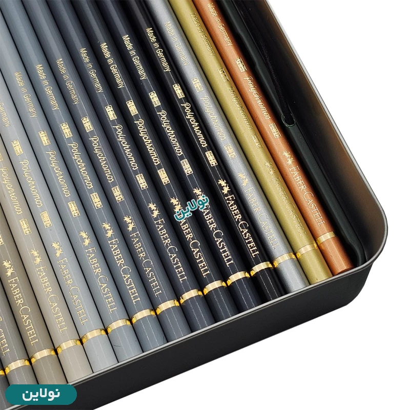 قیمت و خرید مداد رنگی 120 رنگ پلی کروم جعبه فلزی فابر کاستل Polychromos کد 110011 | نولاین