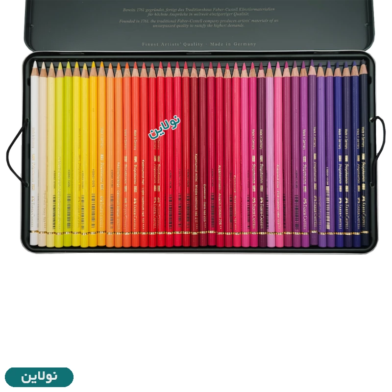 قیمت و خرید مداد رنگی 120 رنگ پلی کروم جعبه فلزی فابر کاستل Polychromos کد 110011 | نولاین