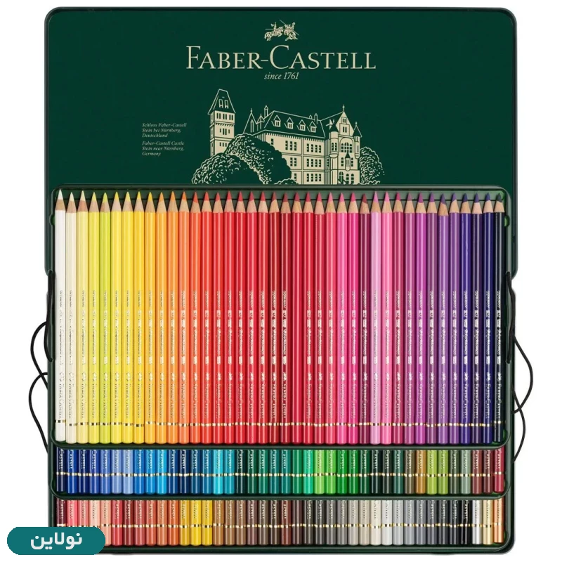 قیمت و خرید مداد رنگی 120 رنگ پلی کروم جعبه فلزی فابر کاستل Polychromos کد 110011 | نولاین