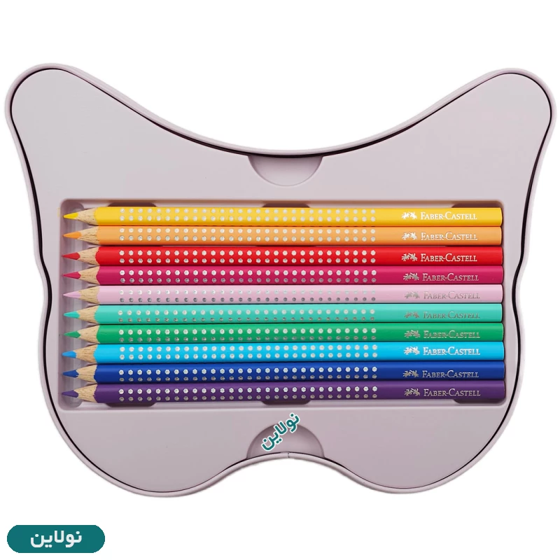 قیمت و خرید مداد رنگی 20 رنگ اسپارکل فابر کاستل طرح پروانه جعبه فلزی کد 201971 | نولاین