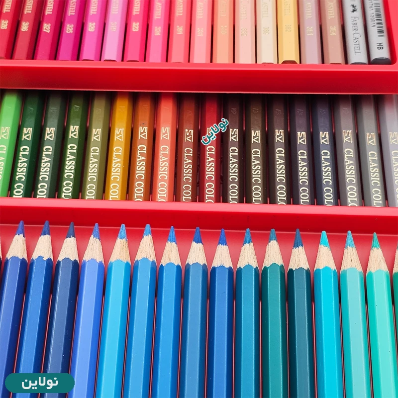 قیمت و خرید مداد رنگی 100 رنگ کلاسیک فابر کاستل جعبه فلزی به همراه تراش و پاک کن کد 115805 | نولاین