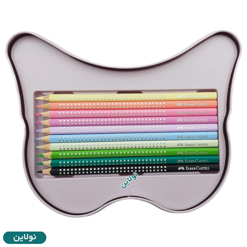 قیمت و خرید مداد رنگی 20 رنگ اسپارکل فابر کاستل طرح پروانه جعبه فلزی کد 201971 | نولاین