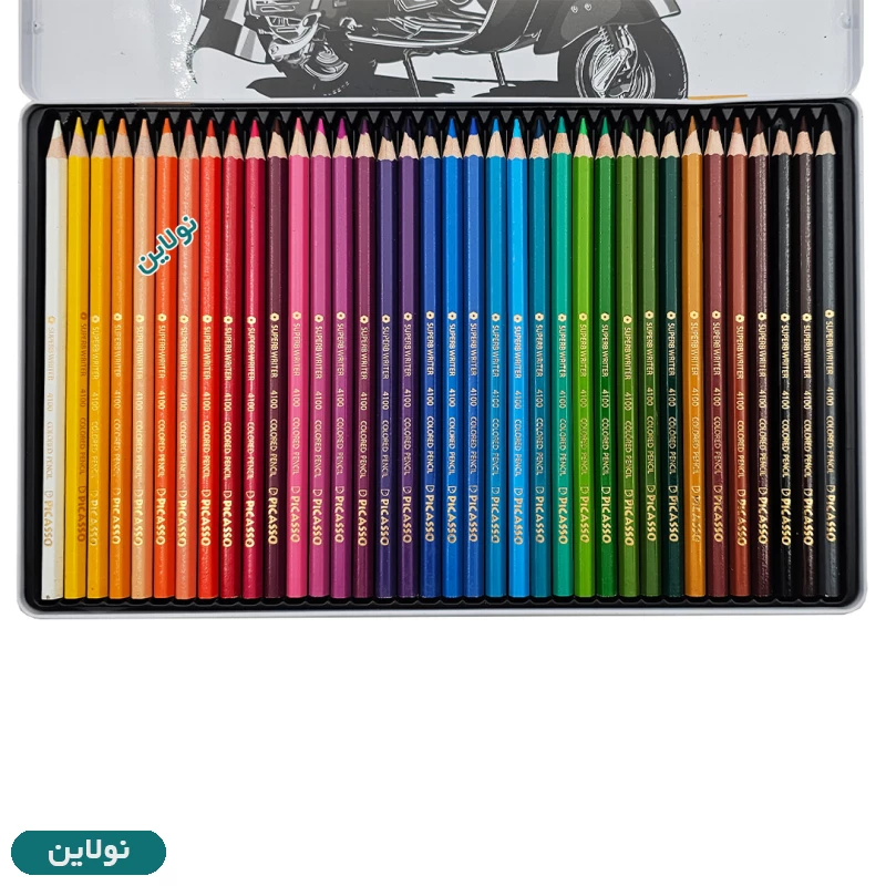 قیمت و خرید مداد رنگی 36 رنگ پیکاسو جعبه فلزی طرح اقیانوس کد GOL36-T | نولاین