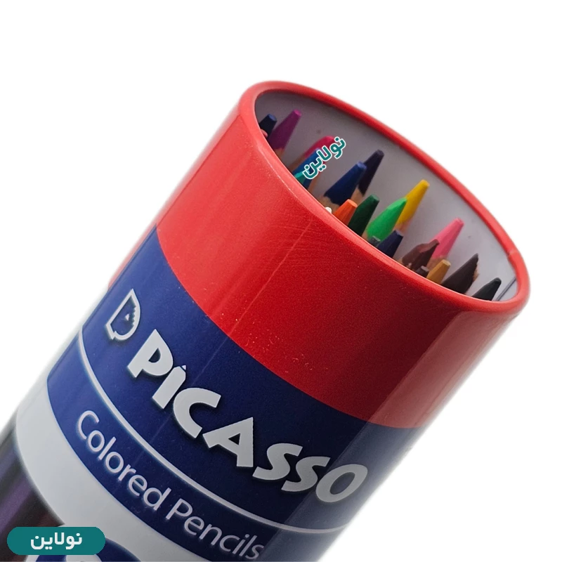 قیمت و خرید مداد رنگی 24 رنگ استوانه ای پیکاسو فلزی کد GOL24TN-S | نولاین
